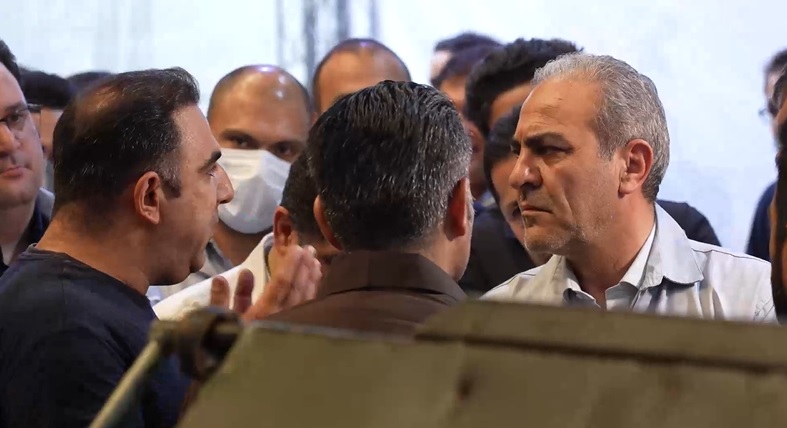 حضور مديرعامل محترم صندوق بازنشستگی كل كشور جناب آقای دكتر تركی در خط توليد